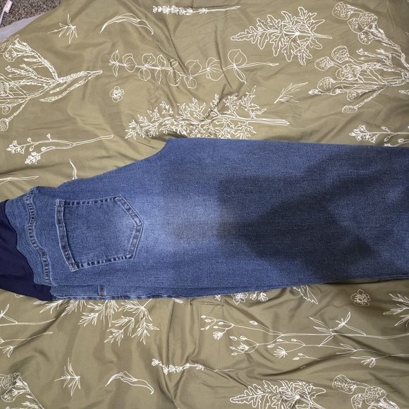 Women's Blue Maternity Jeans - Picture 2 of 2